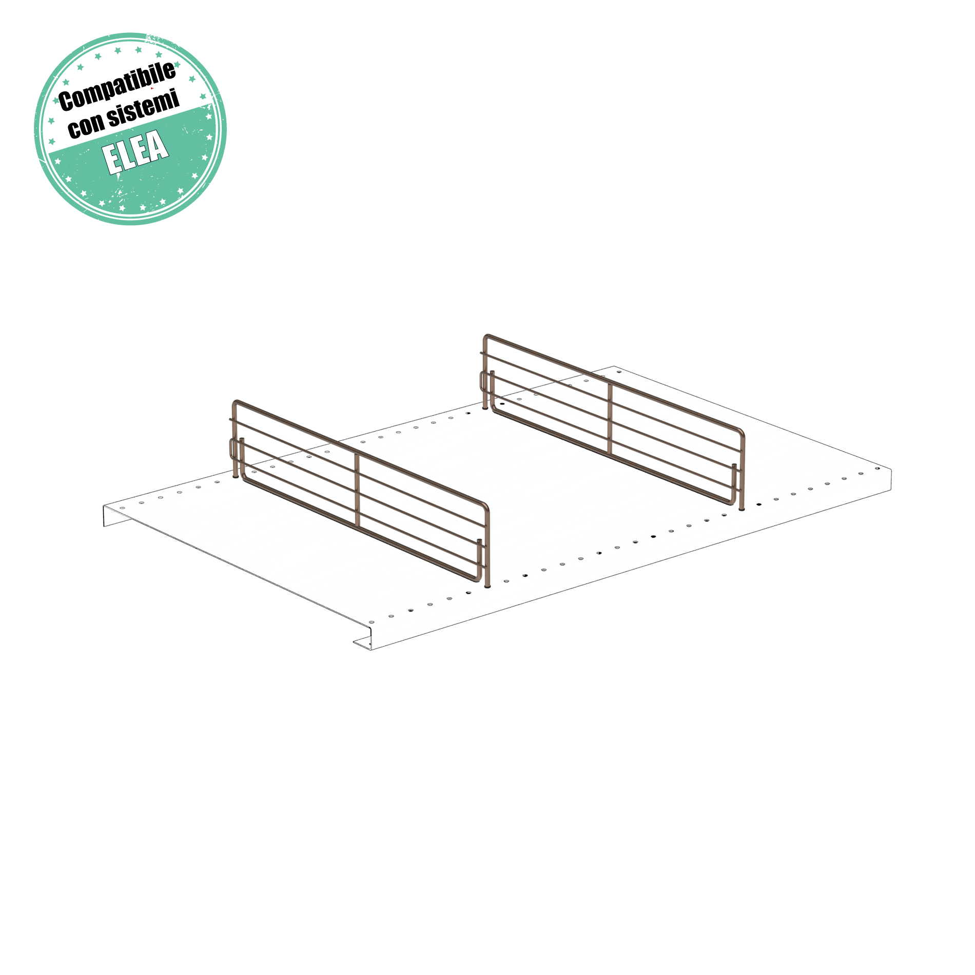 Rectangular divider H 90 compatibile Elea (ST-0097)-image