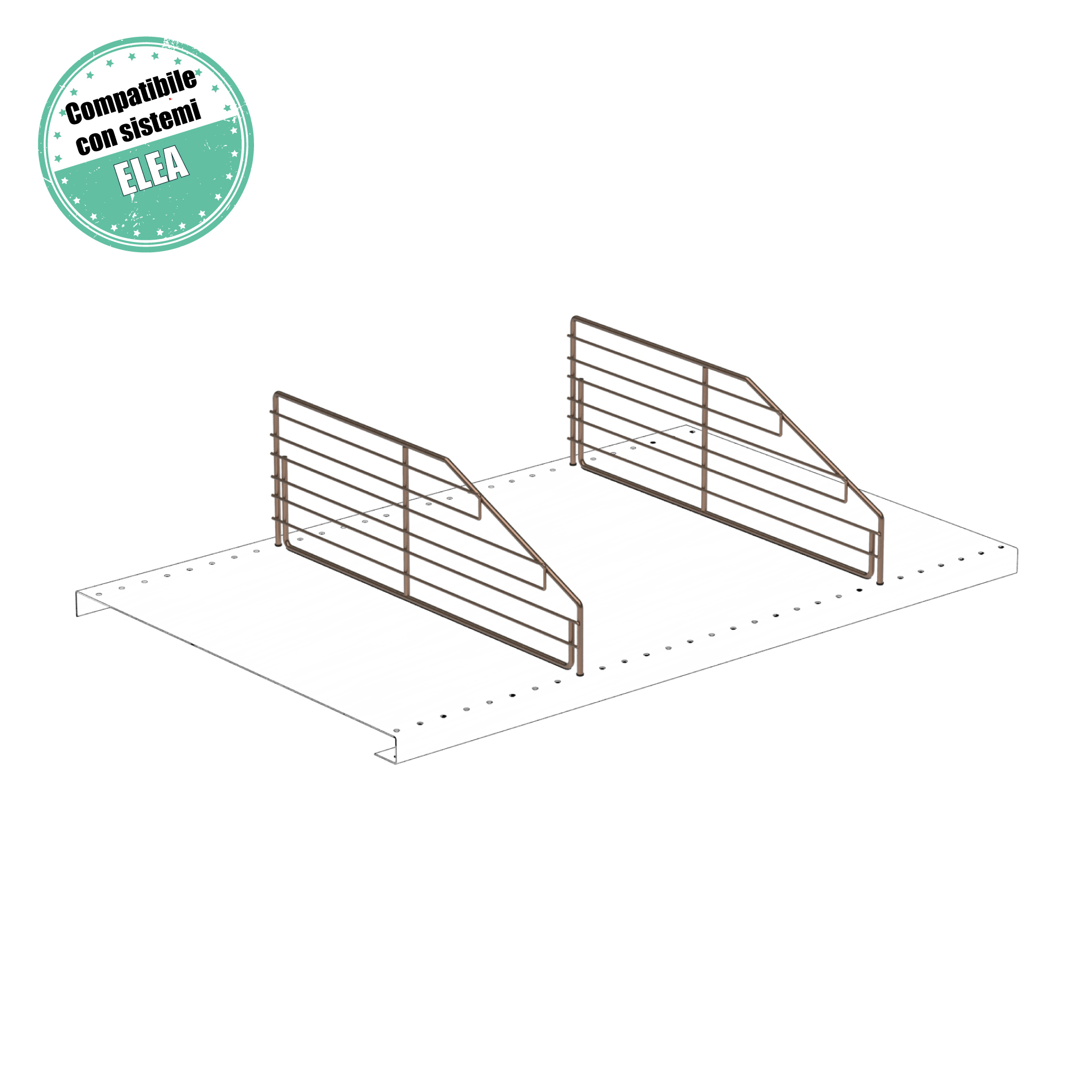 Trapezoidal divider 160/90 H compatibile Elea (ST-0099)-image